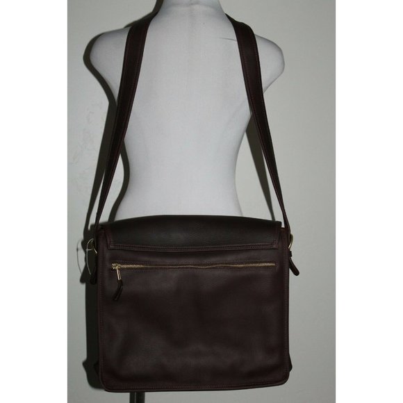 ASTON Orwell Mailman Leather Espresso Brown Messenger‎ Laptop Bag MSRP $385 - Picture 5 of 6